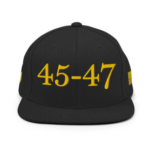 Dark MAGA - "45-47" Snapback Hat