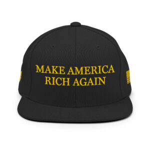 Dark MAGA - "Make America Rich Again" Snapback Hat